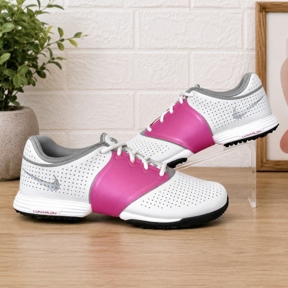 Nike Lunar Embellish Women's 5 Golf Shoes Pink White Spikeless 612662-001